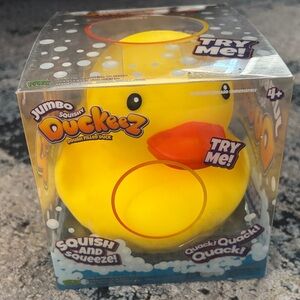 Jumbo Squishy Duckeez Dough Filled Duck yellow